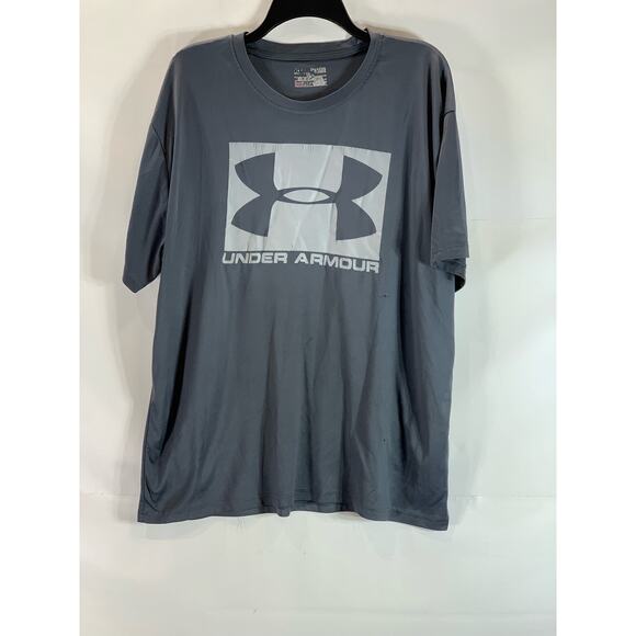 UNDER ARMOUR Men's Gray Crewneck Loose-Fit Short Sleeve Active T-Shirt SZ 2XL - Picture 1 of 11
